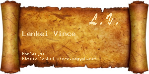 Lenkei Vince névjegykártya