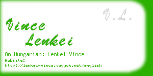 vince lenkei business card